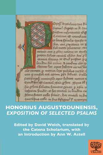 Book cover: Honorius Augustodunensis, “Exposition of Selected Psalms”