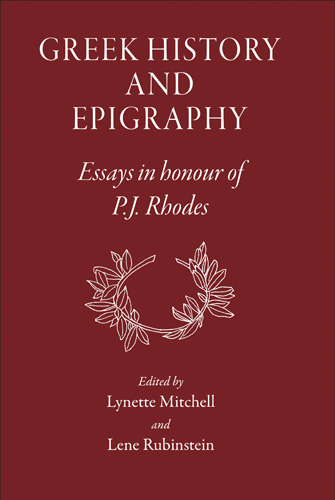 Book cover: Greek History and Epigraphy