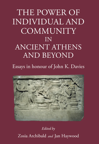 Book cover: The Power of Individual and Community in Ancient Athens and Beyond