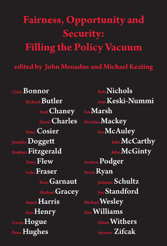 Book cover: Fairness, opportunity and security
