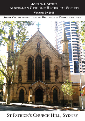 Book cover: Journal of the Australian Catholic Historical Society. Volume 39 (2018)
