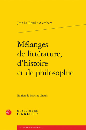 Book cover: Melanges de litterature, d’histoire et de philosophie