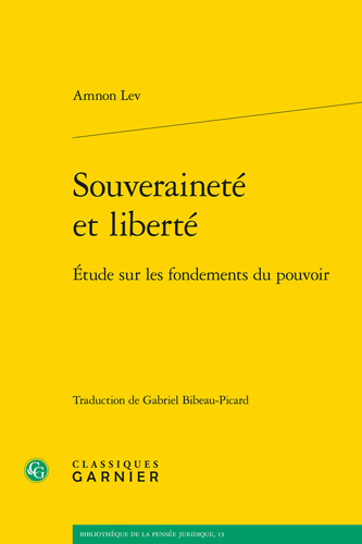 Book cover: Souverainete et liberte
