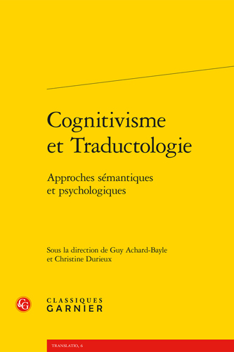 Book cover: Cognitivisme et Traductologie