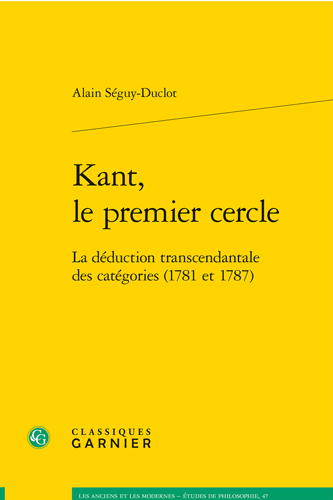 Book cover: Kant, le premier cercle