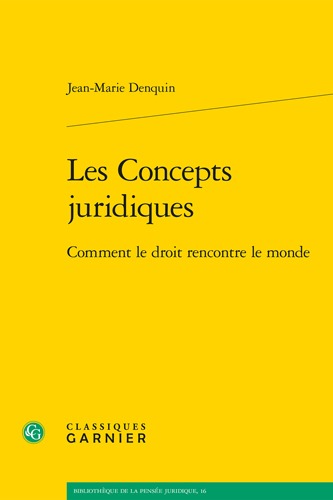 Book cover: Les Concepts juridiques