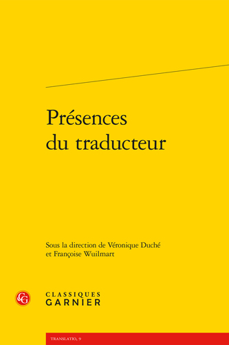 Book cover: Presences du traducteur