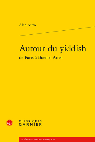 Book cover: Autour du yiddish