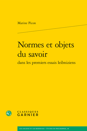 Book cover: Normes et objets du savoir