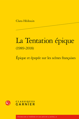 Book cover: La Tentation epique (1989-2018)