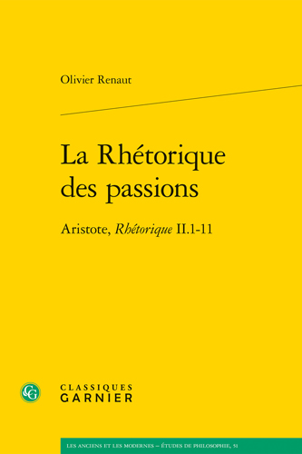 Book cover: La Rhetorique des passions