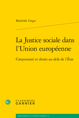 Book cover: La Justice sociale dans l’Union europeenne