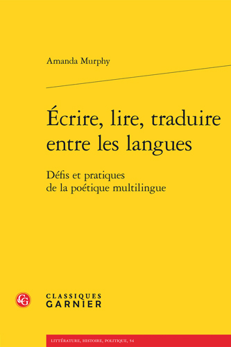 Book cover: Ecrire, lire, traduire entre les langues