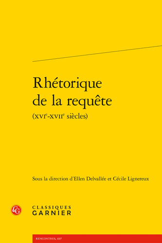 Book cover: Rhetorique de la requete ((xvie-xviie siecles)