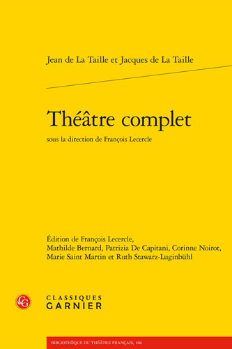 Book cover: Theatre complet