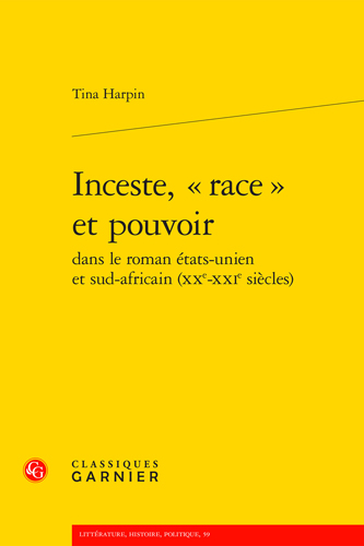 Book cover: Inceste, race et pouvoir