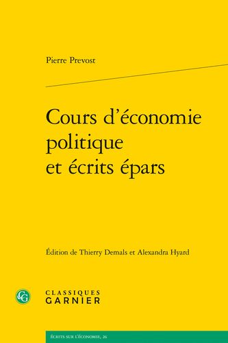 Book cover: Cours d’economie politique et ecrits epars