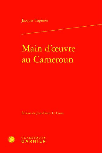 Book cover: Main d’oeuvre au Cameroun