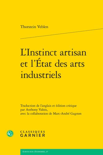 Book cover: L’Instinct artisan et l’Etat des arts industriels