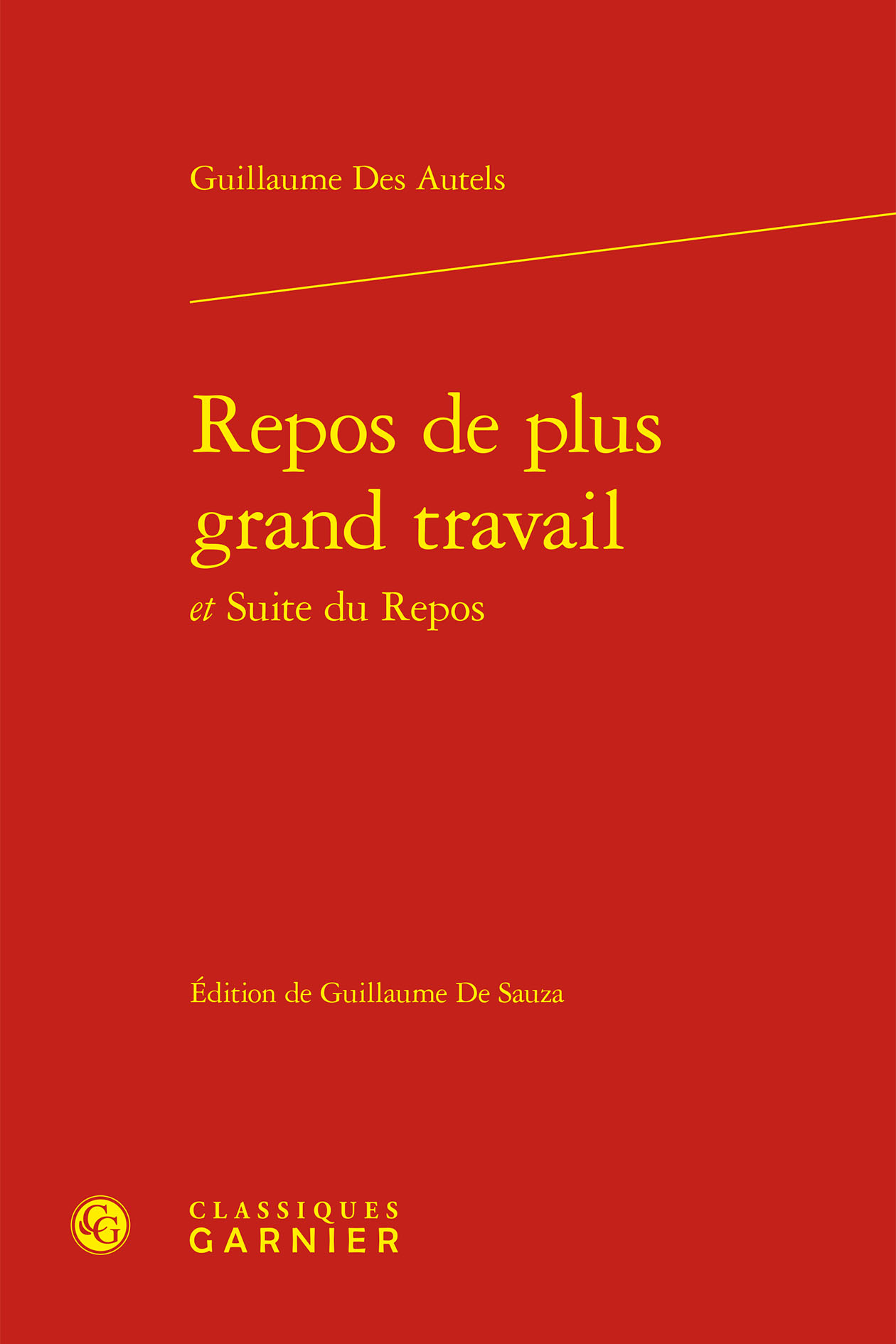 Book cover: Repos de plus grand travail