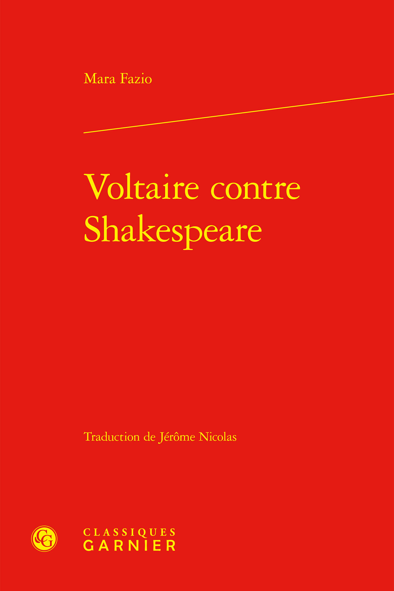 Book cover: Voltaire contre Shakespeare