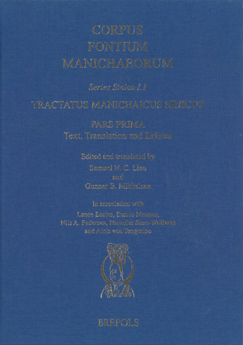 Book cover: Tractatus Manichaicus Sinicus