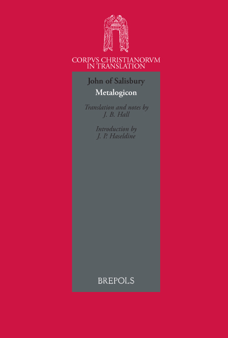 Book cover: John of Salisbury. Metalogicon