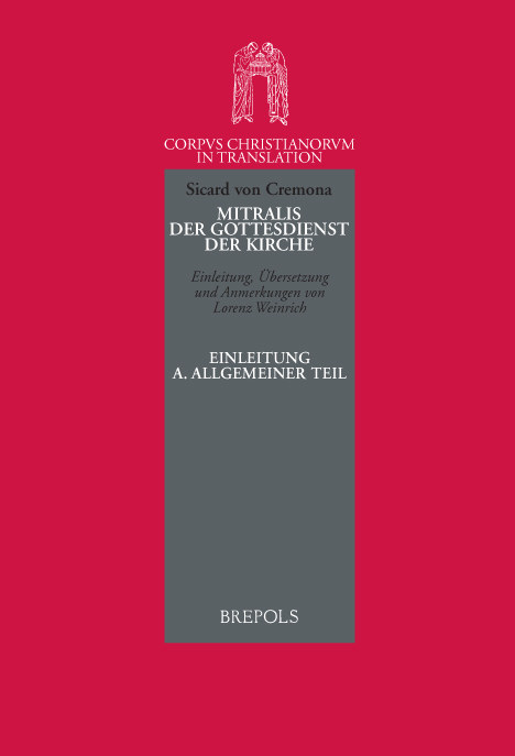 Book cover: Sicard von Cremona. Mitralis