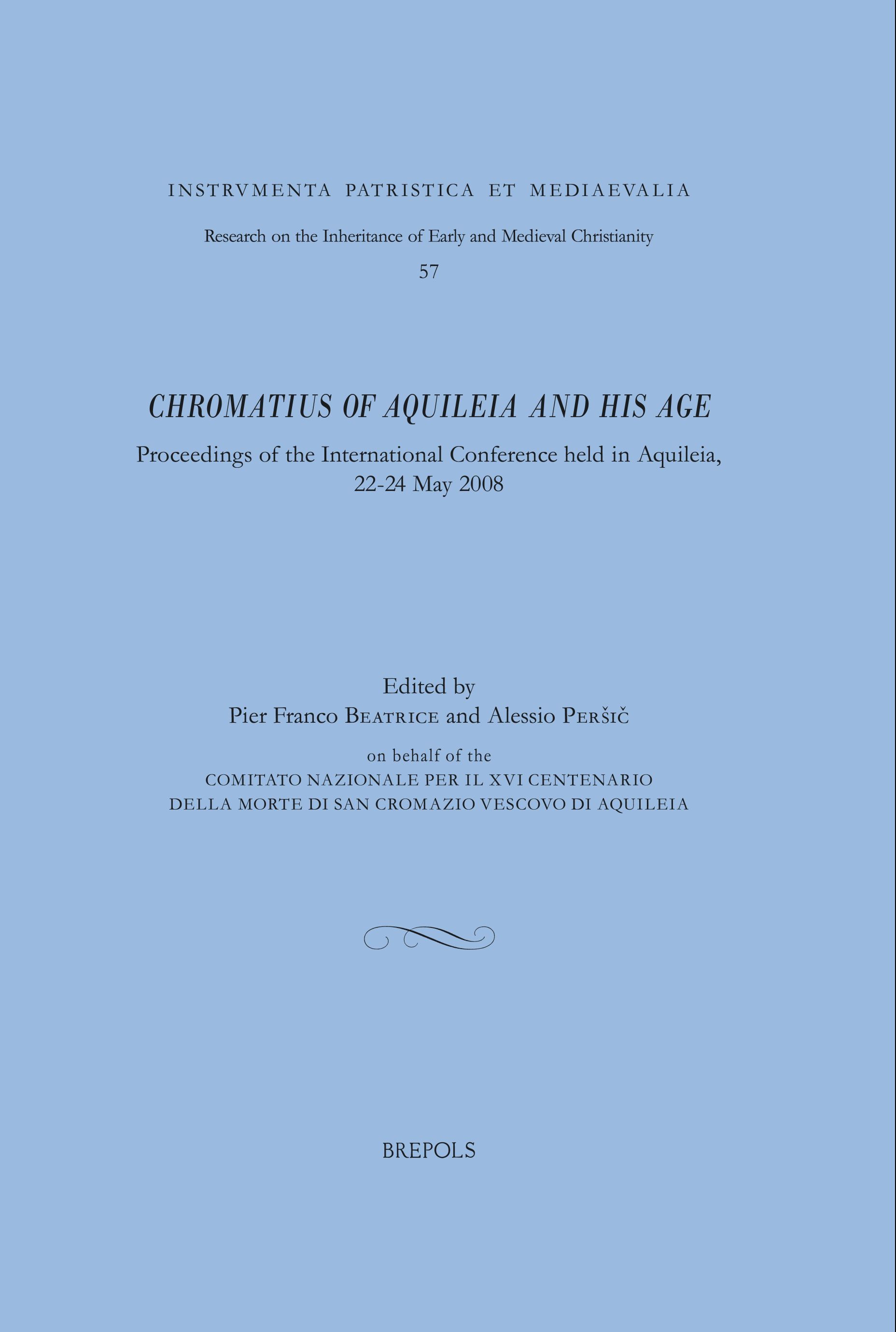 Book cover: Chromatius of Aquileia and his Age