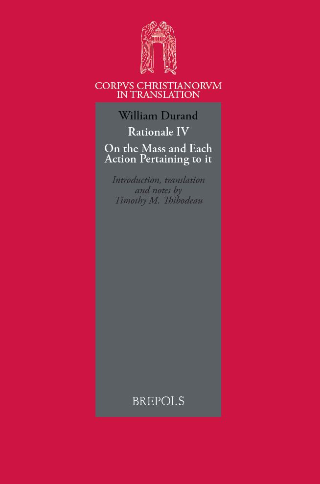 Book cover: William Durand. Rationale IV