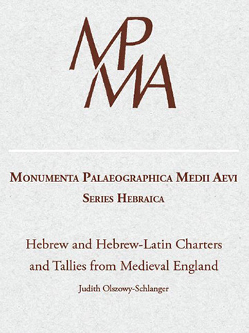 Book cover: Hebrew and Hebrew-Latin Documents from Medieval England