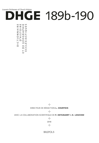 Book cover: Dictionnaire d’Histoire et de Geographie Ecclesiastiques – Fascicule 189b-190