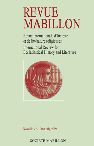 Book cover: Revue Mabillon 30 (T. 91)/2019