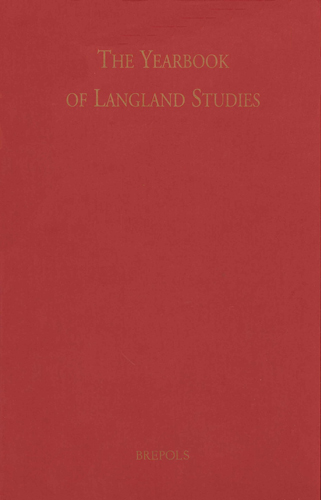 Book cover: Yearbook of Langland Studies 33 (2019, publ.2020)