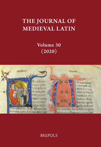Book cover: The Journal of Medieval Latin 30/2020