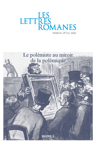 Book cover: Les lettres romanes 74 1-2 (2020)