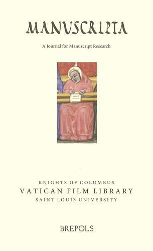 Book cover: Manuscripta 64