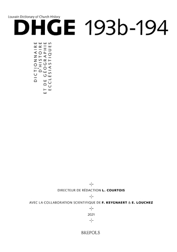 Book cover: Dictionnaire d’Histoire et de Geographie Ecclesiastiques – Fascicule 193b-194