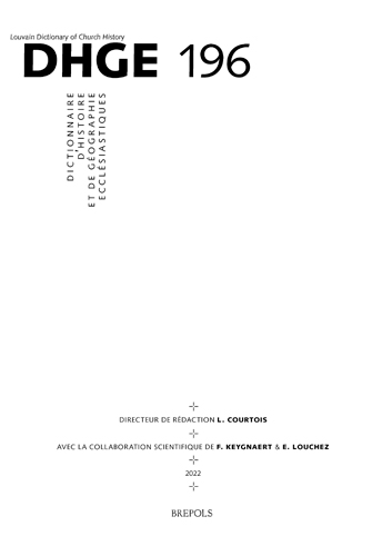 Book cover: Dictionnaire d’Histoire et de Geographie Ecclesiastiques – Fascicule 196