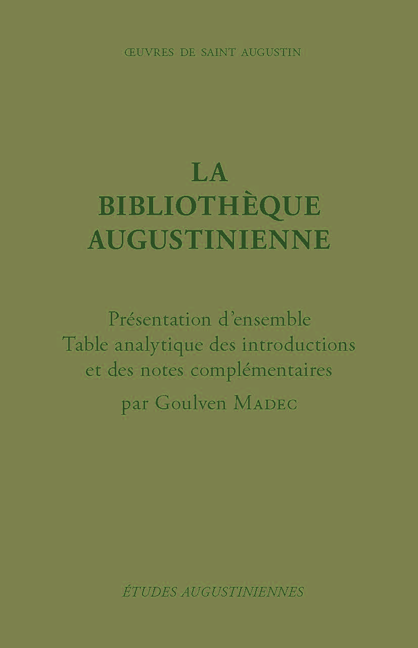 Book cover: La Bibliotheque Augustinienne. Presentation d’ensemble
