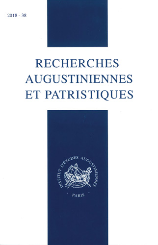 Book cover: Recherches augustiniennes et patristiques 38/2018