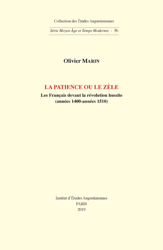 Book cover: La patience ou le zele