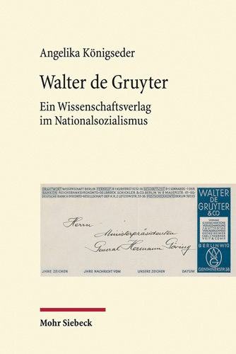 Book cover: Walter de Gruyter
