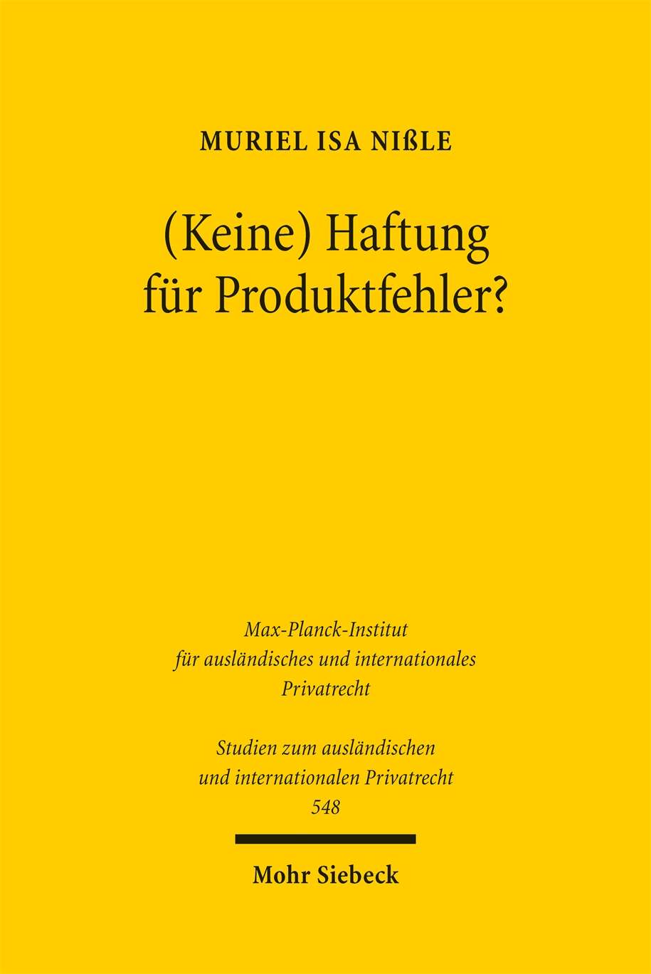 Book cover: (Keine) Haftung für Produktfehler?