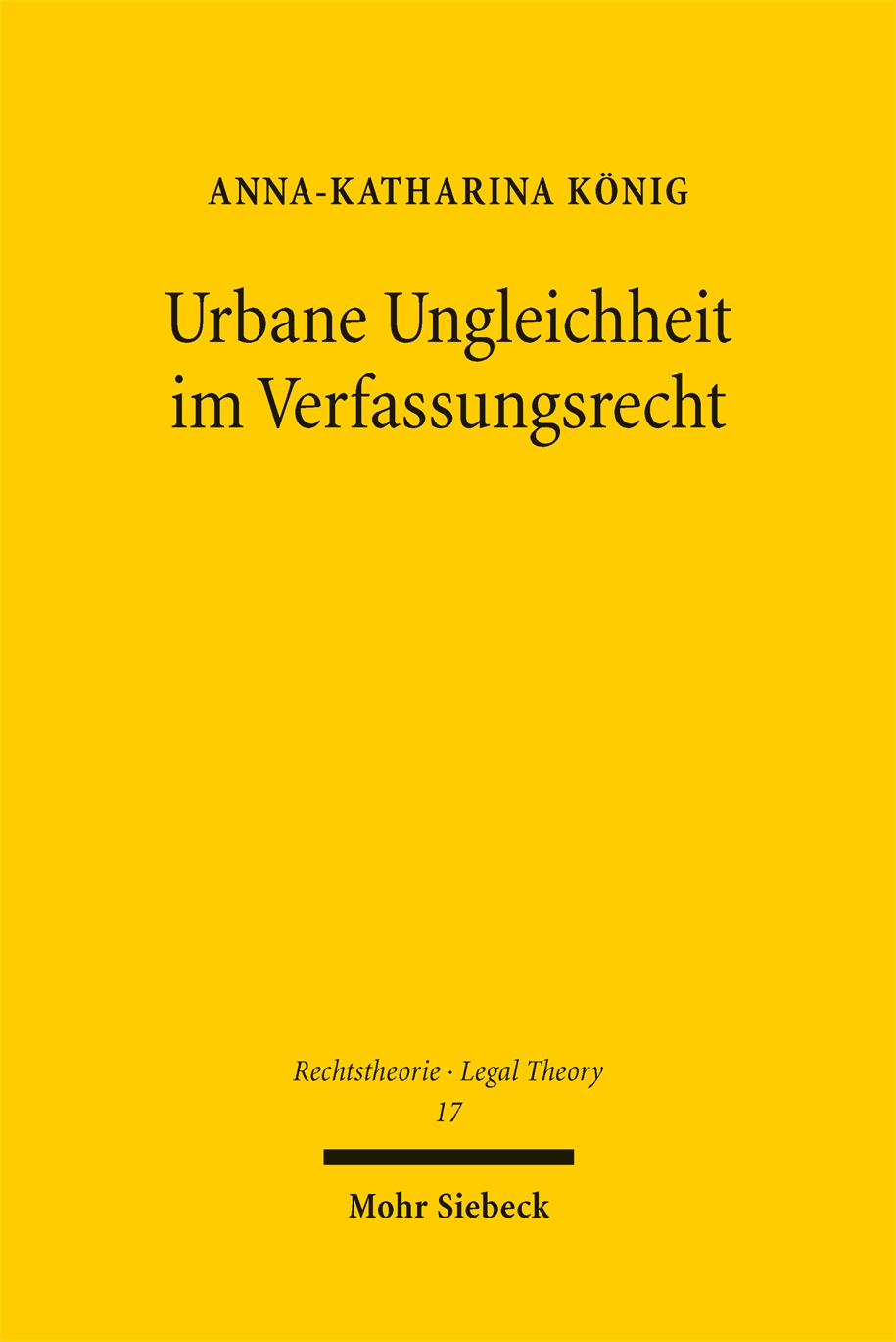 Book cover: Urbane Ungleichheit im Verfassungsrecht