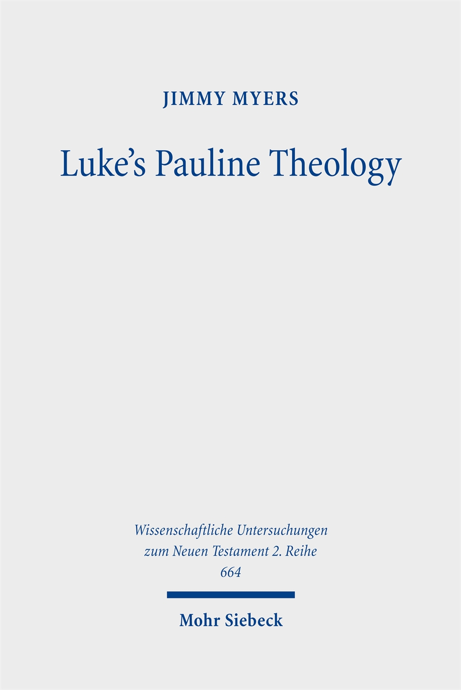 Book cover: Luke’s Pauline Theology