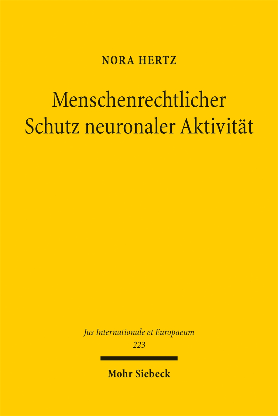 Book cover: Menschenrechtlicher Schutz neuronaler Aktivität