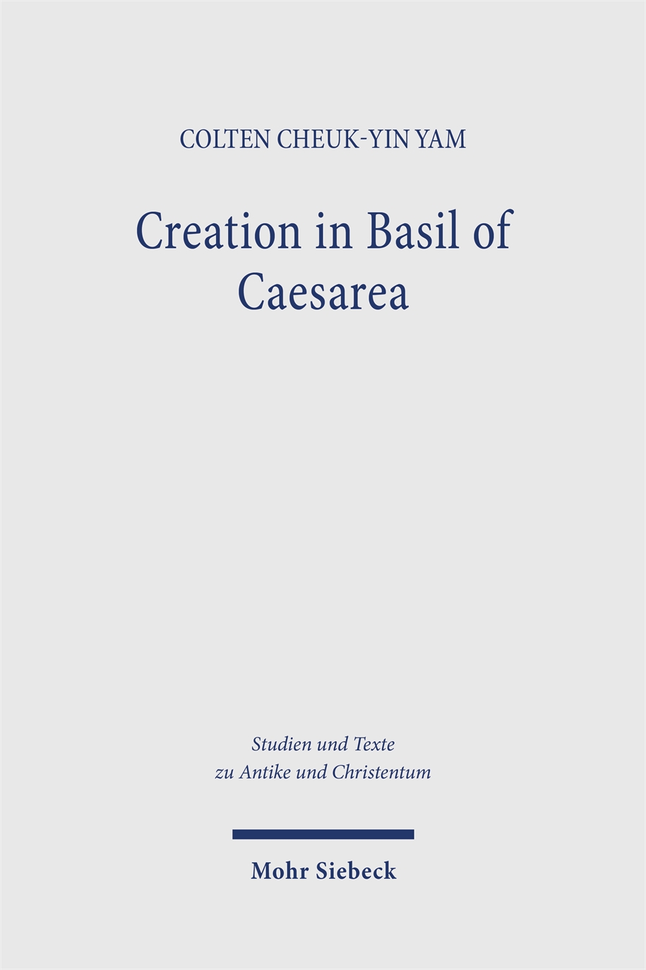 Book cover: Creation in Basil of Caesarea