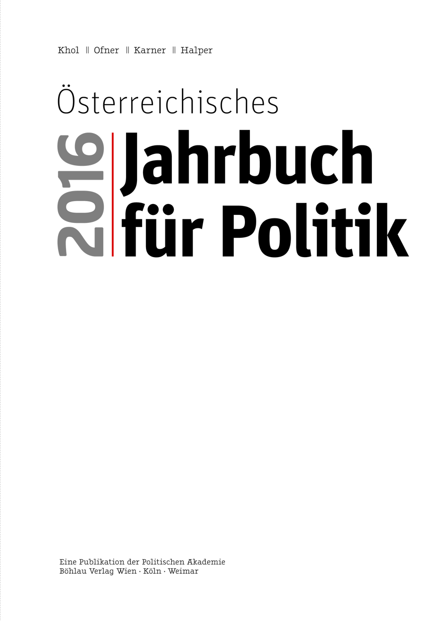 Book cover: Österreichisches Jahrbuch für Poltik 2016