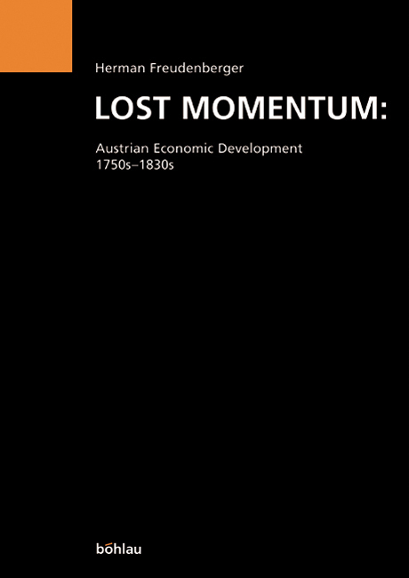 Book cover: Lost Momentum: Austrian Economic Development 1750s-1830s